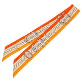 エルメス ツイリー BRIDE DE COUR 法廷の勒 スカーフ オレンジ ベージュ マルチカラー シルク レディース HERMES 【中古】